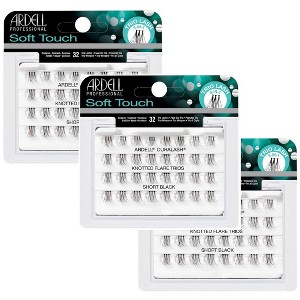 Ardell Professional Soft Touch Lashes Trios - 66463 - Short Black - (Pack of 3) - 1 of 3