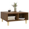 Clihome 23.6" Square Scandinavian Design Coffee Table,Storage Coffee Table with Open Shelf - 2 of 4