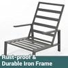 Pamapic 5-Piece Metal Outdoor Patio Sofa Seating Group Chaise Lounge with Cushions and Ottomans - 4 of 4