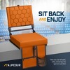 Folding Reclining Stadium Seat with Multiple Pockets, Anti-Slip Bottom, Bleacher Hooks, Adjustable Height - 2 of 4