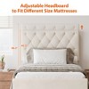 Twin Size Velvet Platform Bed with Trundle Bed Headboard and Adjustable Button Tufted Headboard, No Box Spring Needed-ModernLuxe - 3 of 4
