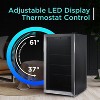 BLACK+DECKER 3.3 Cu. Ft. Beverage Cooler, Beverage Fridge with Double Pane Glass Door, Refrigerator for Drinks with 112-Can Capacity, LED Display - 4 of 4