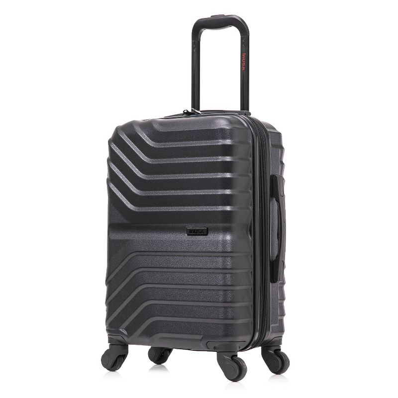 InUSA Aurum Lightweight Hardside Carry On Spinner Suitcase - Black, 3 of 19