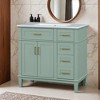 36" Modern Bathroom Vanity with Ceramic Sink, Soft Close Doors, 4 Drawers for Storage - 2 of 4