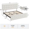 Bed Frame with 4 Storage Drawers and Headboard - 2 of 4