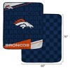 NFL Denver Broncos Diagonal Ghost Checker Double Sided Ultra Cozy Blanket - 3 of 3