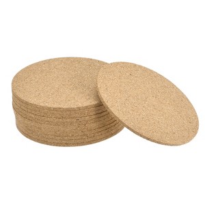 Unique Bargains Soft Thickened Cork Temperature-Resistant Tableware Coasters - 1 of 4