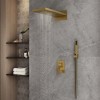 CASAINC 1-Spray Patterns with 2.5 GPM 22 Inches Wall Mount Dual Shower Heads in Spot Resist (Valve Included) - 4 of 4