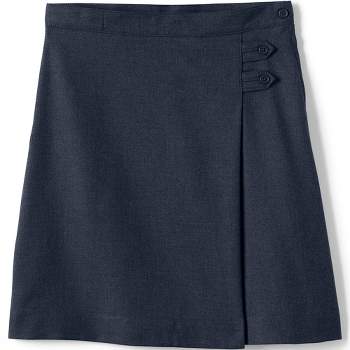 Lands' End School Uniform Kids Solid A-line Skirt Below the Knee