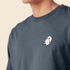 Dalix Ghost Embroidered Long Sleeve Tee Lightweight Soft Cotton Shirt Mens - 4 of 4