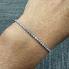 Pompeii3 14k White Gold 1Ct TW Natural Diamond Tennis Line Bracelet 7" - 2 of 4