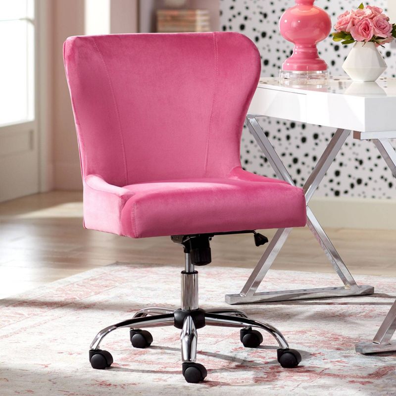 Studio 55D Erin Pink Fabric Adjustable Office Chair, 2 of 10