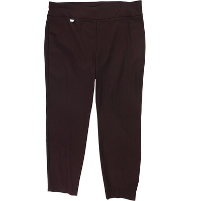 Alfani Womens Solid Casual Trouser Pants