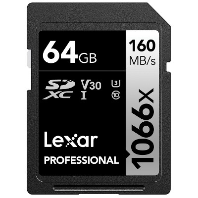 Lexar Professional SILVER Series 1066x SDXC UHS-I Card (64 GB)