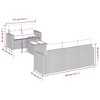vidaXL Patio Sofa Set with Cushions Outdoor Furniture 6 Piece Poly Rattan - Gray - 3 of 4
