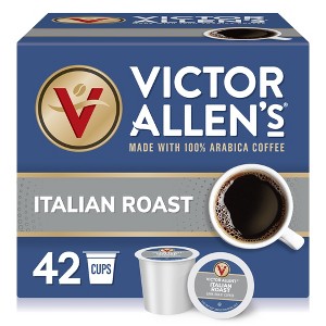 Victor Allen's Coffee Italian Roast Single Serve Coffee Pods, 42 Ct - 1 of 4