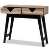 Wales Wood 2 Drawer Console Table Light Brown - Baxton Studio: Modern Entryway Storage, Angled Legs, Space-Saving Design - 2 of 4