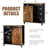 Costway Kitchen Buffet Storage Cabinet Sideboard w/Sliding Barn Door Wine Rack - image 4 of 4