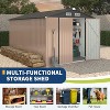 Acekool 8x12 FT Metal Outdoor Storage Shed, Lockable Double Doors, Air Vents, Sloped Roof, Tool Shed for Yard Patio - 3 of 4