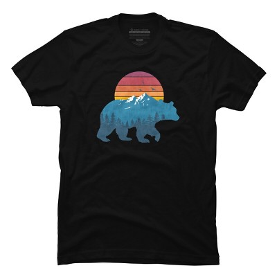 Men's Design By Humans Bear Peaks By gloopz T-Shirt