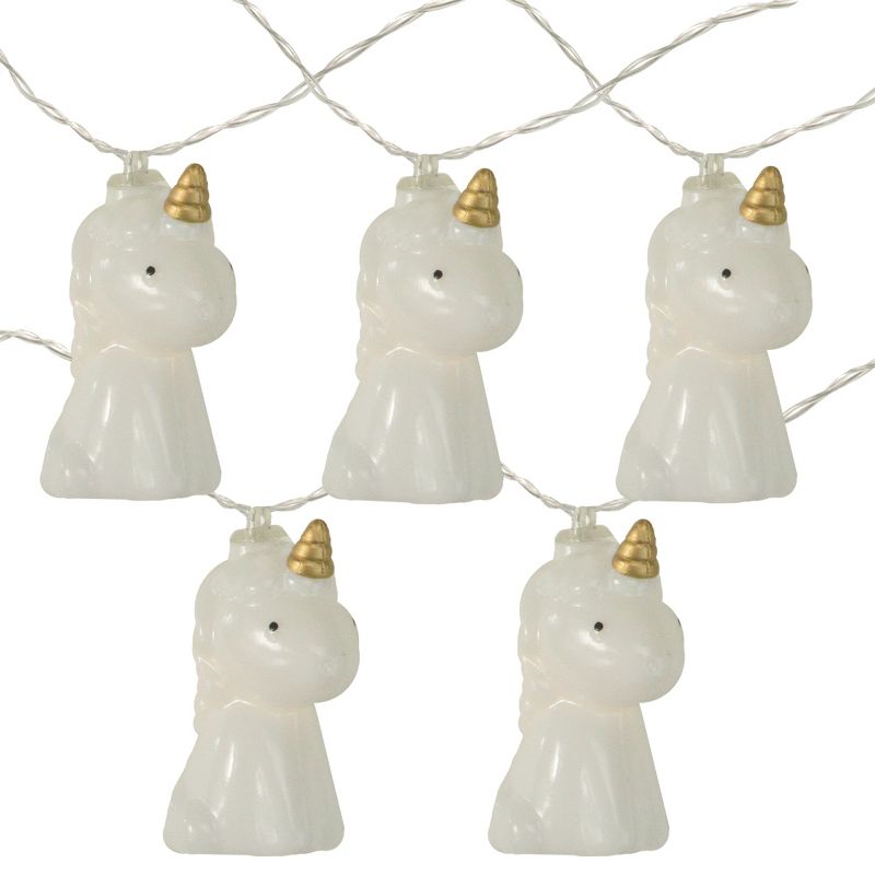 Northlight 10ct Battery Operated Unicorn Summer LED String Lights Warm White - 4.5' Clear Wire, 1 of 4
