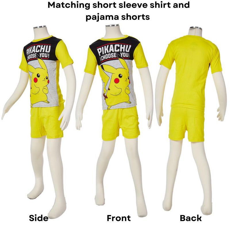 Pokemon Pajamas Set, 4 Piece Mix and Match Sleepwear for Kids, 5 of 8
