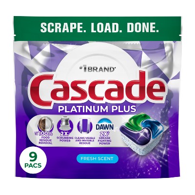 Cascade Platinum Plus Action Pacs Dishwasher Detergent - Fresh