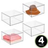 mDesign Plastic Stacking Closet Storage Organizer Bin with Pull Drawer - 2 of 4