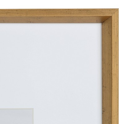 Gold 16x20 Matted to 8x10 Classic Wall Picture Frame Set