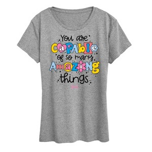 Women's - Barbie - You Are Capable Of So Many Amazing Things Barbie Short Sleeve Graphic T-Shirt - 1 of 4