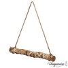Uniquewise 15" Natural Wooden Log Hanging Wall Decor - Rustic Farmhouse Accent for Entryway Living Room - 2 of 4