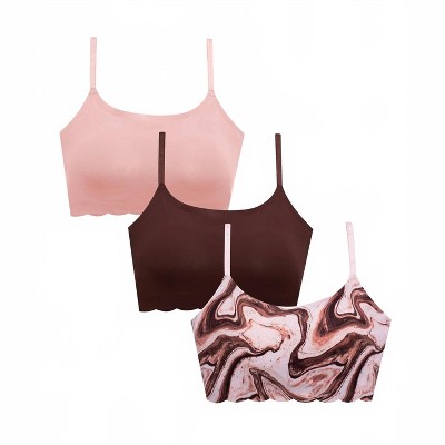 Women's Wo's 3-pack Laser Pullover Bra With Scallop Edge - Danskin