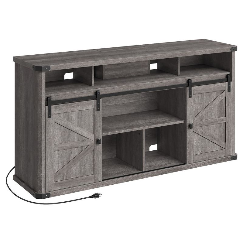 VASAGLE TV Stand for TVs up to 65 Inches, Farmhouse Entertainment Center with Sliding Barn Doors, TV Console Table, 1 of 10