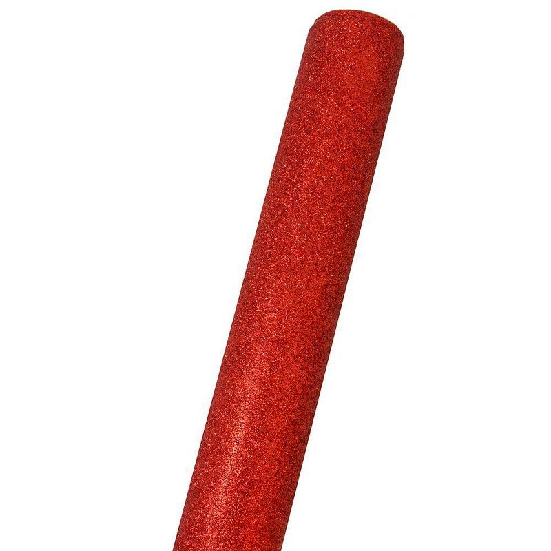 JAM PAPER Red Glitter Gift Wrapping Paper Roll - 1 pack of 25 Sq. Ft., 3 of 6