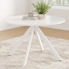 INFURNIC Coffee Tables, Modern Dining Table with four sturdy table legs, Round Table for Kitchen or Living Room, White, 39.3"*39.3"*29.5" - 2 of 4