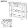 CAVINAS 36 inch Console Table with Drawer,Rustic Entryway Table with 2 Sturdy Shelves for Living Room,Hallway - 3 of 4