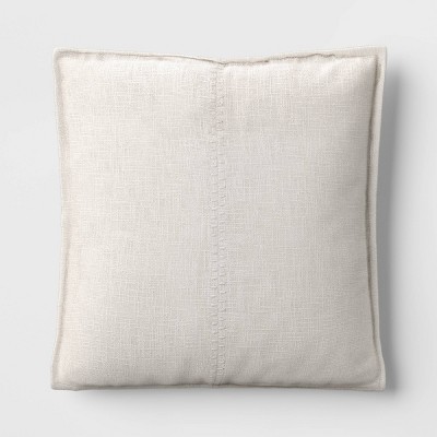 Center Seam Slubbed Square Outdoor Throw Pillow - Threshold™