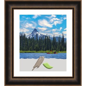 20"x24" Matted to 16"x20" Opening Size Villa Wood Picture Frame Art Oil Rubbed Bronze - Amanti Art: Includes Double Mat, Wall Mount - 1 of 4