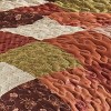 Collections Etc Evelyn Oversized Reversible Floral and Leaf Patchwork Quilt - 3 of 3