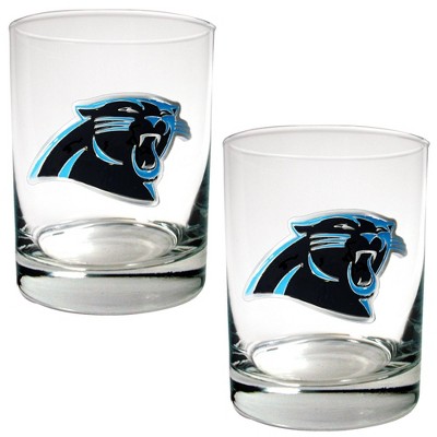 NFL Carolina Panthers Rocks Glass Set - 2pc