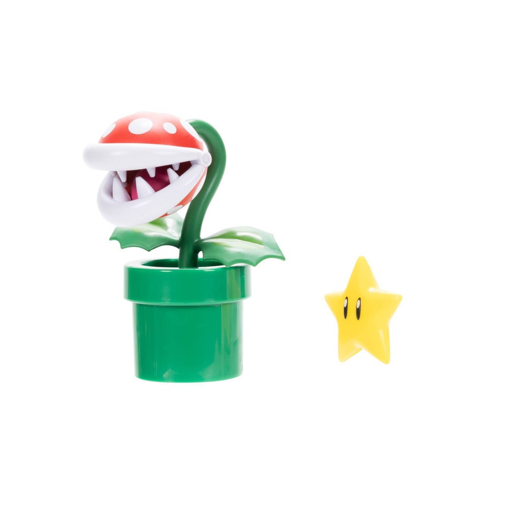 Nintendo Super Mario Piranha with Super Star Figure