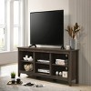 GlasFlength TV Stands and Consoles Modern Entertainment Center with Open Shelves and Cable Management for Living Room, Brown, 15.5"*70"*23" - 2 of 4
