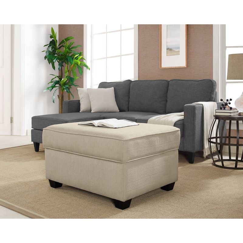 Olin Upholstered Ottoman with Storage - Serta, 2 of 10