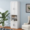 Full Size Murphy Bed with 1 Side Cabinet Storage Shelf and Desk Combo - 4 of 4