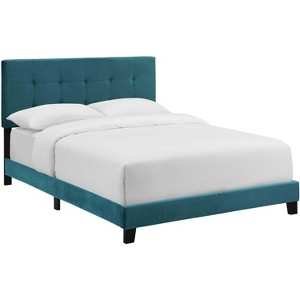 Modway Amira Full Performance Velvet Bed - 1 of 4