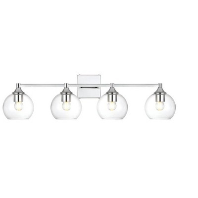 Elegant Lighting Foster 4 light Chrome and Clear Bath Sconce