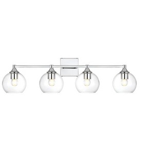 Elegant Lighting Foster 4 light Chrome and Clear Bath Sconce - 1 of 4