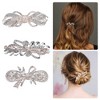 Unique Bargains Women's Sparkly Rhinestones Hair Clips Hair Barrettes Hairpin 3 Pcs - 2 of 4
