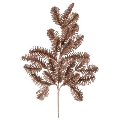 Northlight 20" Rose Gold Pine Branch  Artificial Christmas Spray