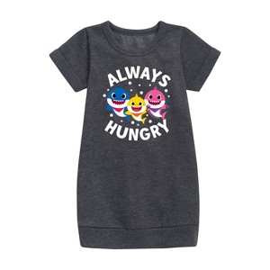 - Baby Shark - Always Hungry Graphic Short Sleeve Fleece Dress - 1 of 4